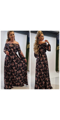 ROCHIE CLARA LUNGA CU IMPRIMEU FLORAL 