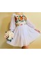rochie alba scurta stilizata traditional 
